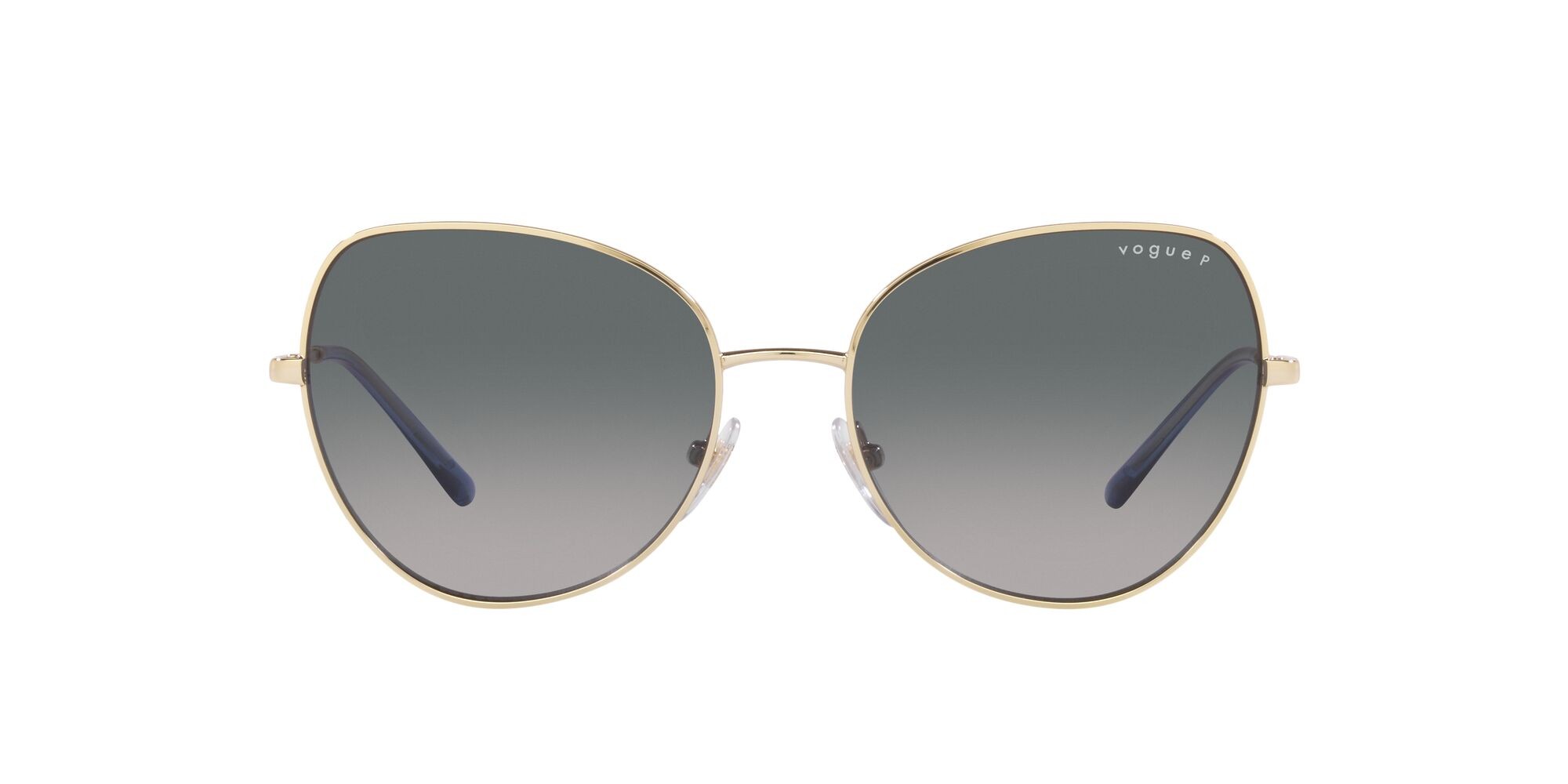 Sonnenbrillen Vogue VO 4255S (848/8S) farbe oro pallido form schmetterling gläser polarizzata grigio sfumato blu