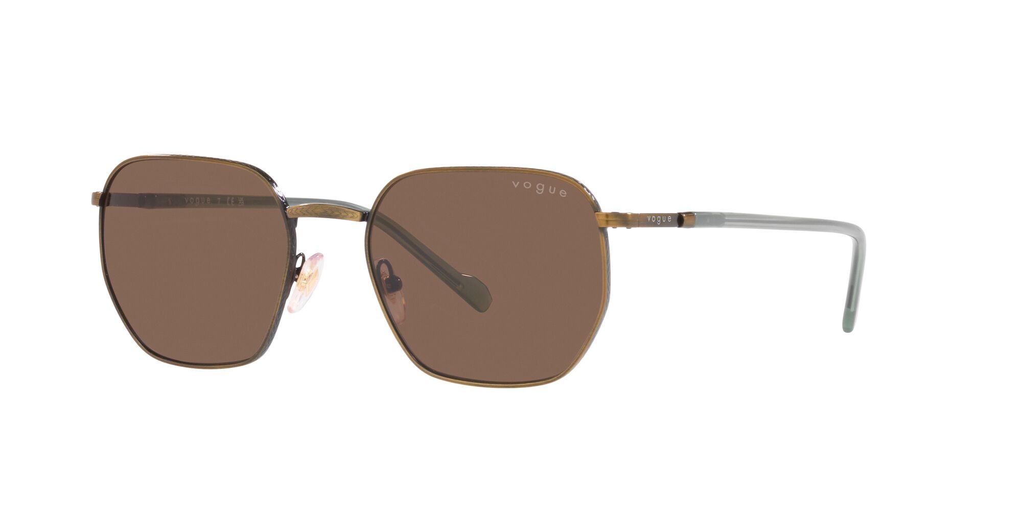 Sonnenbrillen Vogue VO 4257S (513773) farbe oro anticato form unregelmäßig gläser marrone scuro