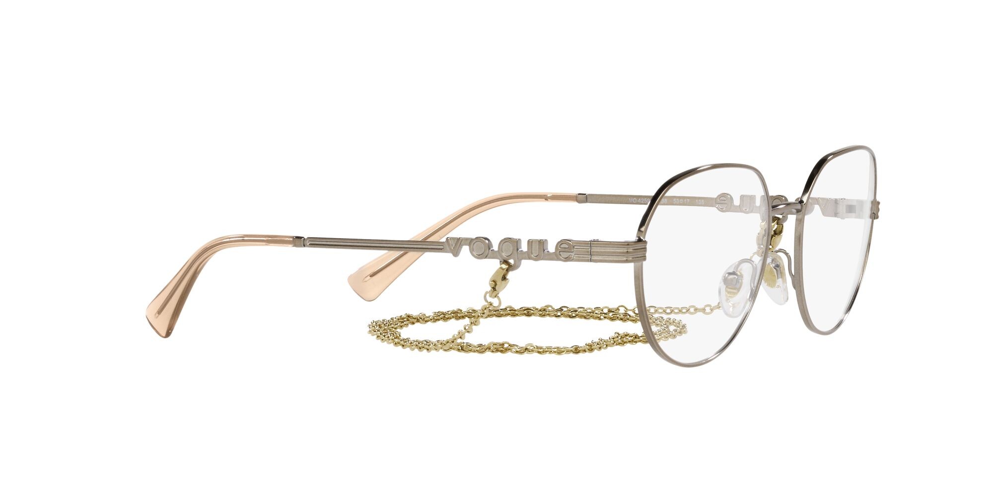 Brillen Vogue VO 4259 (5138) farbe marrone chiaro form unregelmäßig gläser lente demo