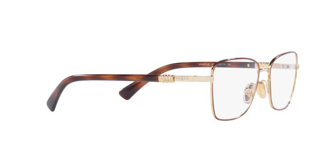 Occhiali da vista Vogue VO 4271B (5078) colore top havana/oro pallido forma farfalla lenti lente demo