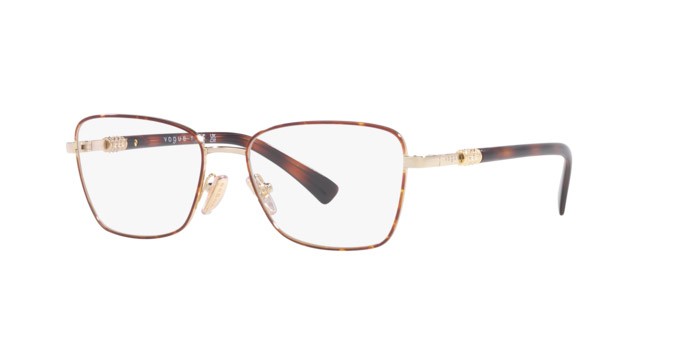 Occhiali da vista Vogue VO 4271B (5078) colore top havana/oro pallido forma farfalla lenti lente demo