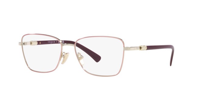Eyeglasses Vogue VO 4271B (5141) color top rosa/oro pallido shape butterfly lenses lente demo