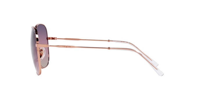 Occhiali da sole Vogue VO 4272S (5152U6) colore oro rosa forma rotondo lenti trigradient brown/violet/blue