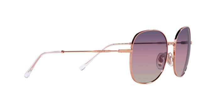 Occhiali da sole Vogue VO 4272S (5152U6) colore oro rosa forma rotondo lenti trigradient brown/violet/blue