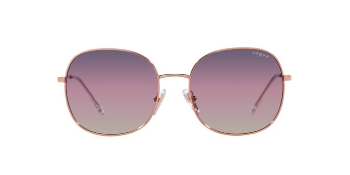 Occhiali da sole Vogue VO 4272S (5152U6) colore oro rosa forma rotondo lenti trigradient brown/violet/blue