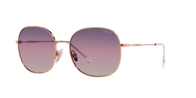 Occhiali da sole Vogue VO 4272S (5152U6) colore oro rosa forma rotondo lenti trigradient brown/violet/blue
