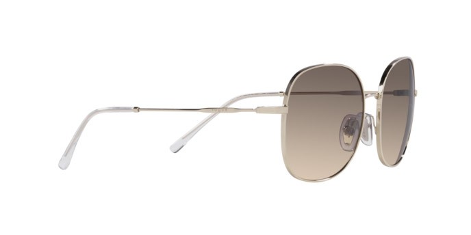 Occhiali da sole Vogue VO 4272S (848/13) colore oro pallido forma rotondo lenti marrone sfumato grigio
