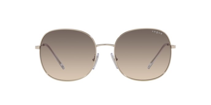 Occhiali da sole Vogue VO 4272S (848/13) colore oro pallido forma rotondo lenti marrone sfumato grigio