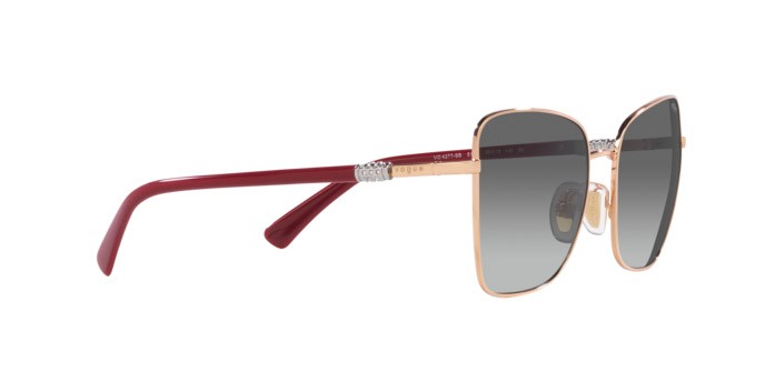 Occhiali da sole Vogue VO 4277SB (515211) colore oro rosa forma farfalla lenti grigio sfumato