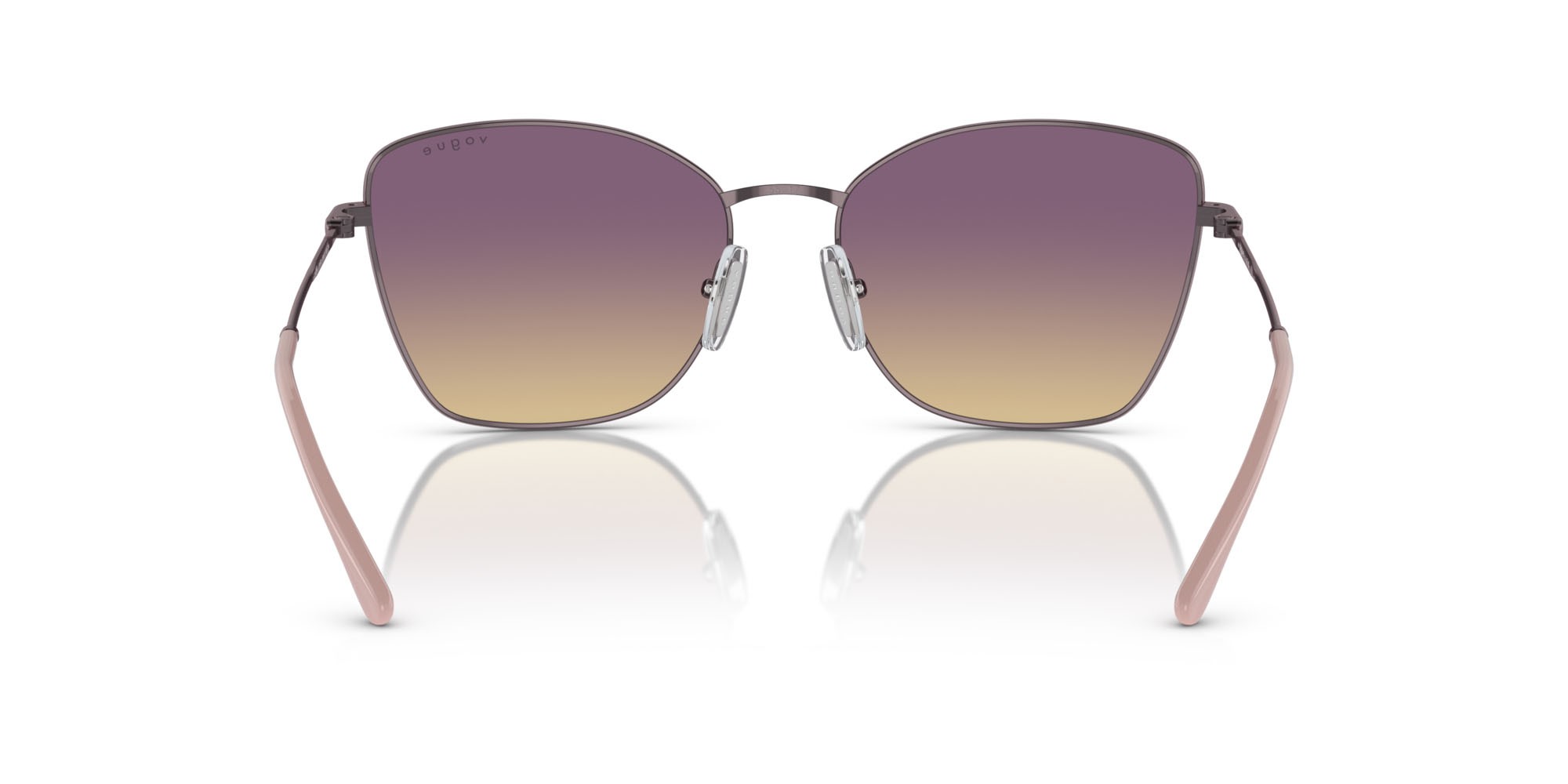 Occhiali da sole Vogue VO 4279S (514970) colore viola chiaro forma farfalla lenti giallo sfumato viola