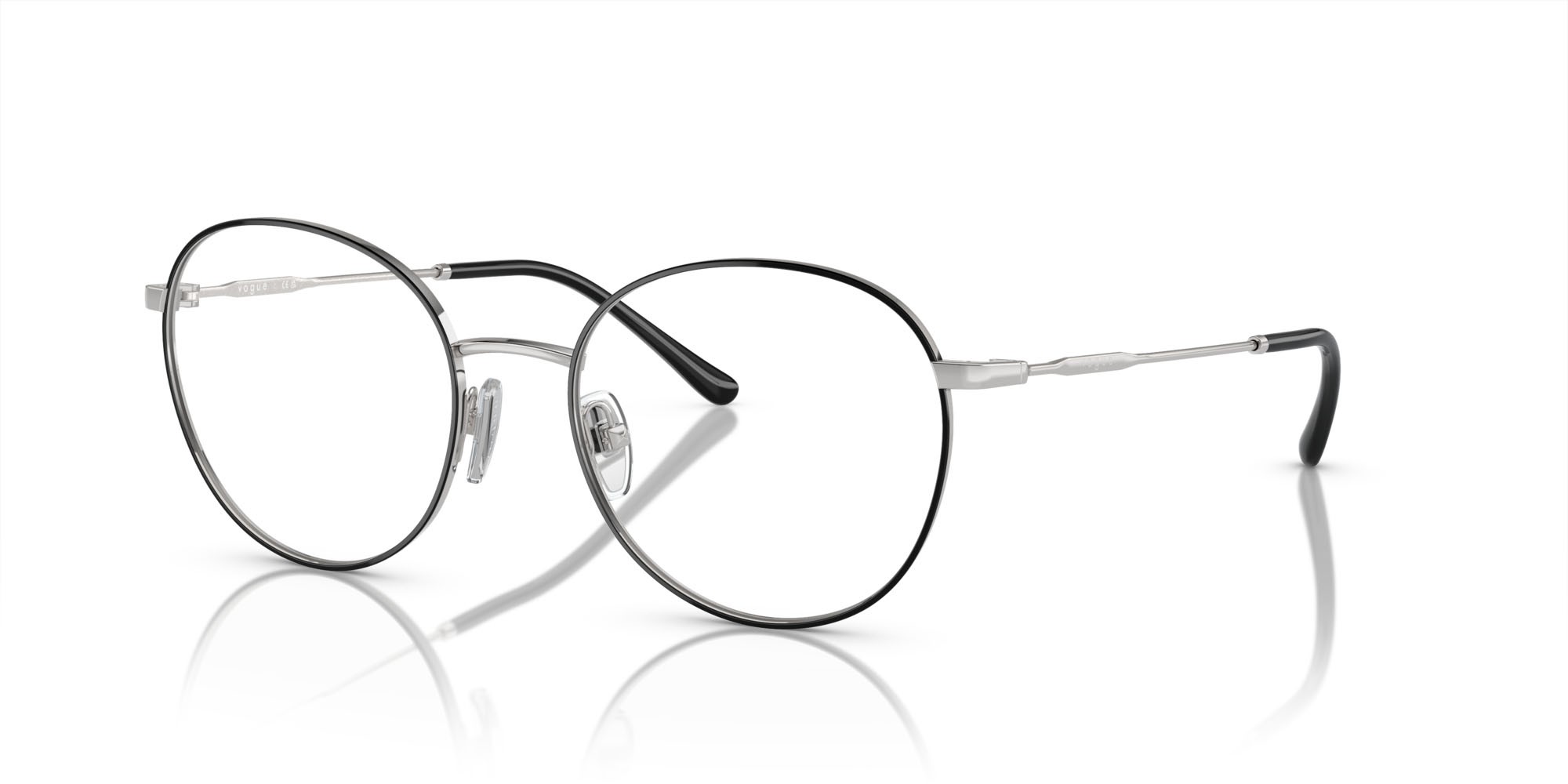 Brillen Vogue VO 4280 (323) farbe top nero/argento form pantos gläser lente demo