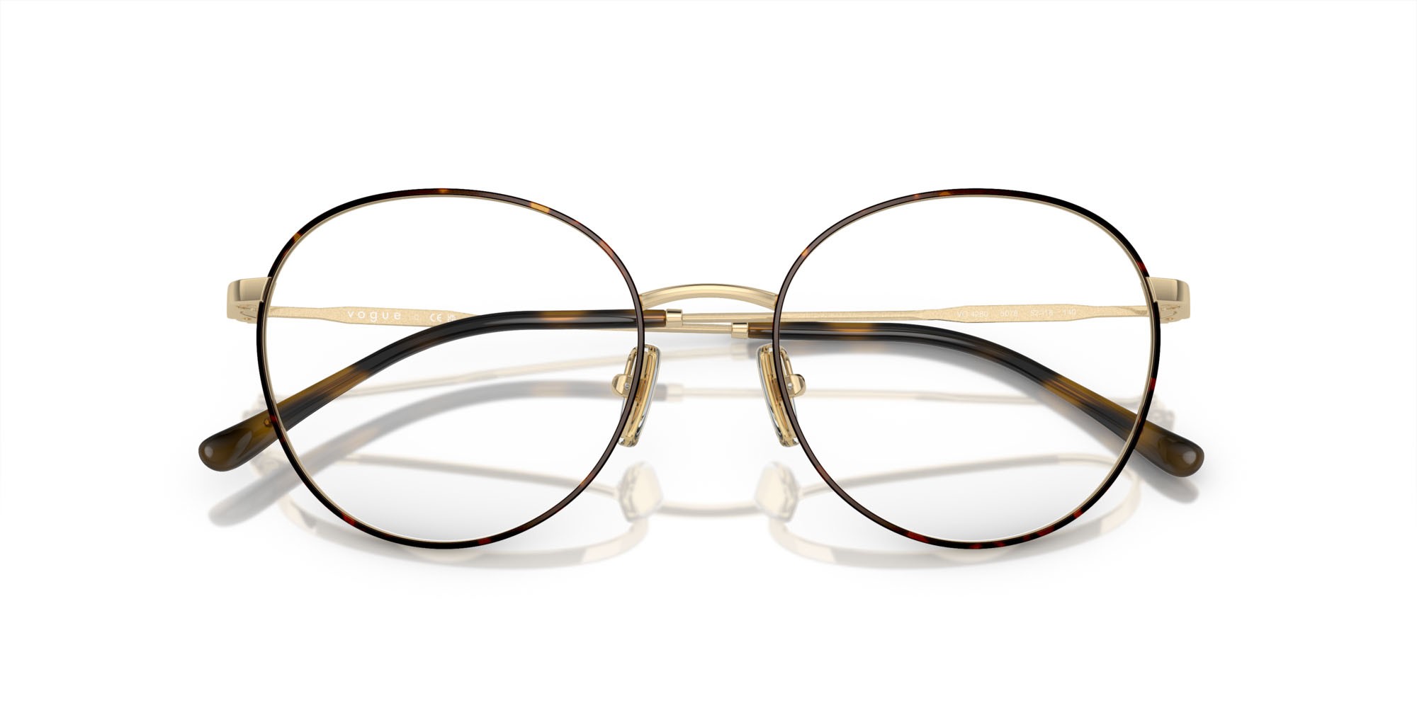 Occhiali da vista Vogue VO 4280 (5078) colore top havana/oro pallido forma pantos lenti lente demo