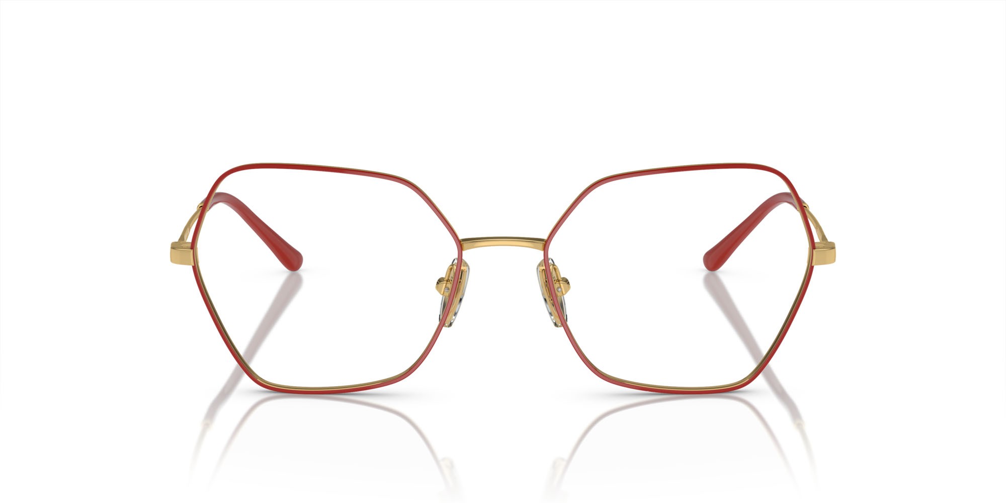 Occhiali da vista Vogue VO 4281 (280) colore top rosso/oro forma irregolare lenti lente demo