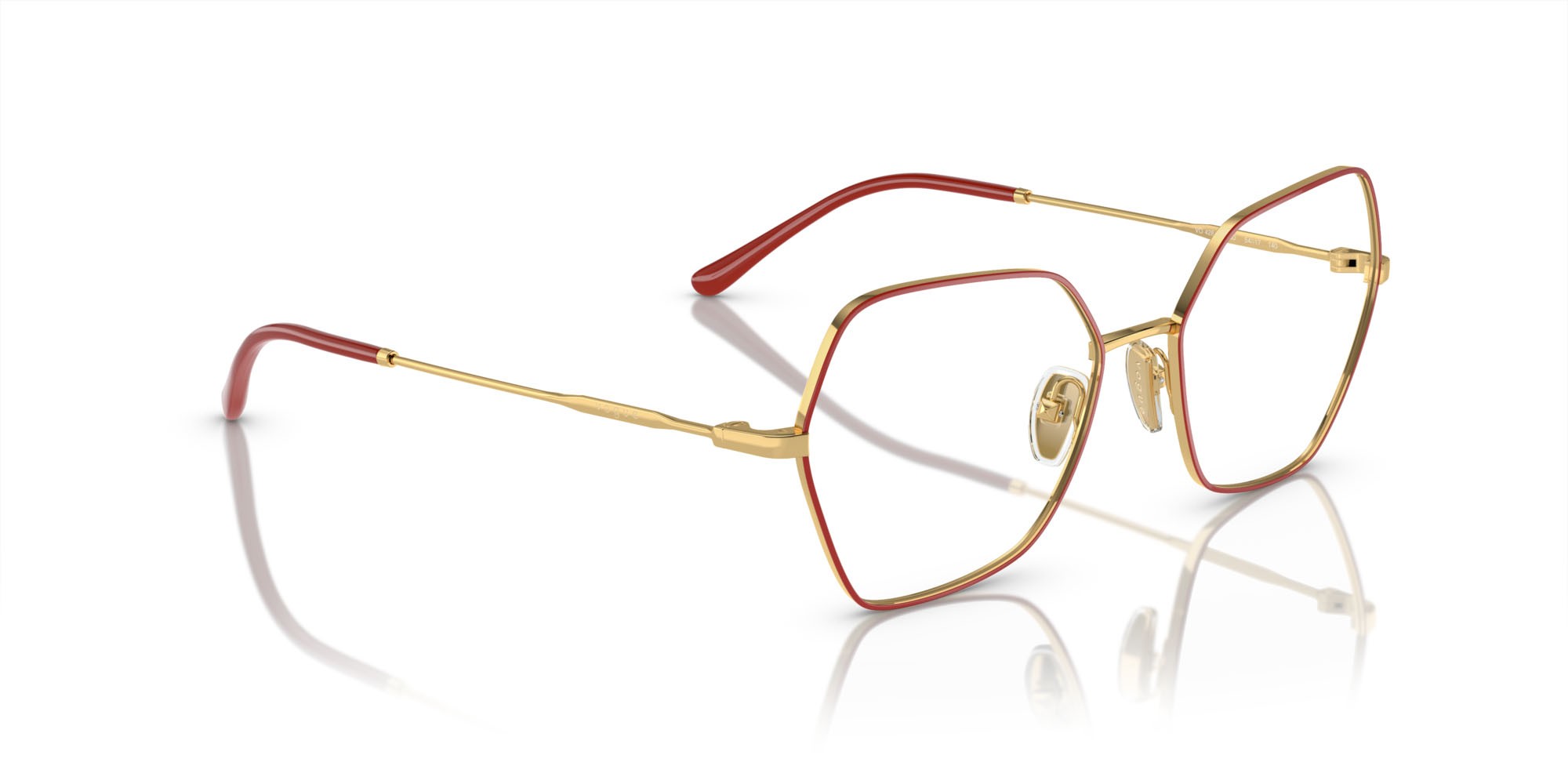 Occhiali da vista Vogue VO 4281 (280) colore top rosso/oro forma irregolare lenti lente demo