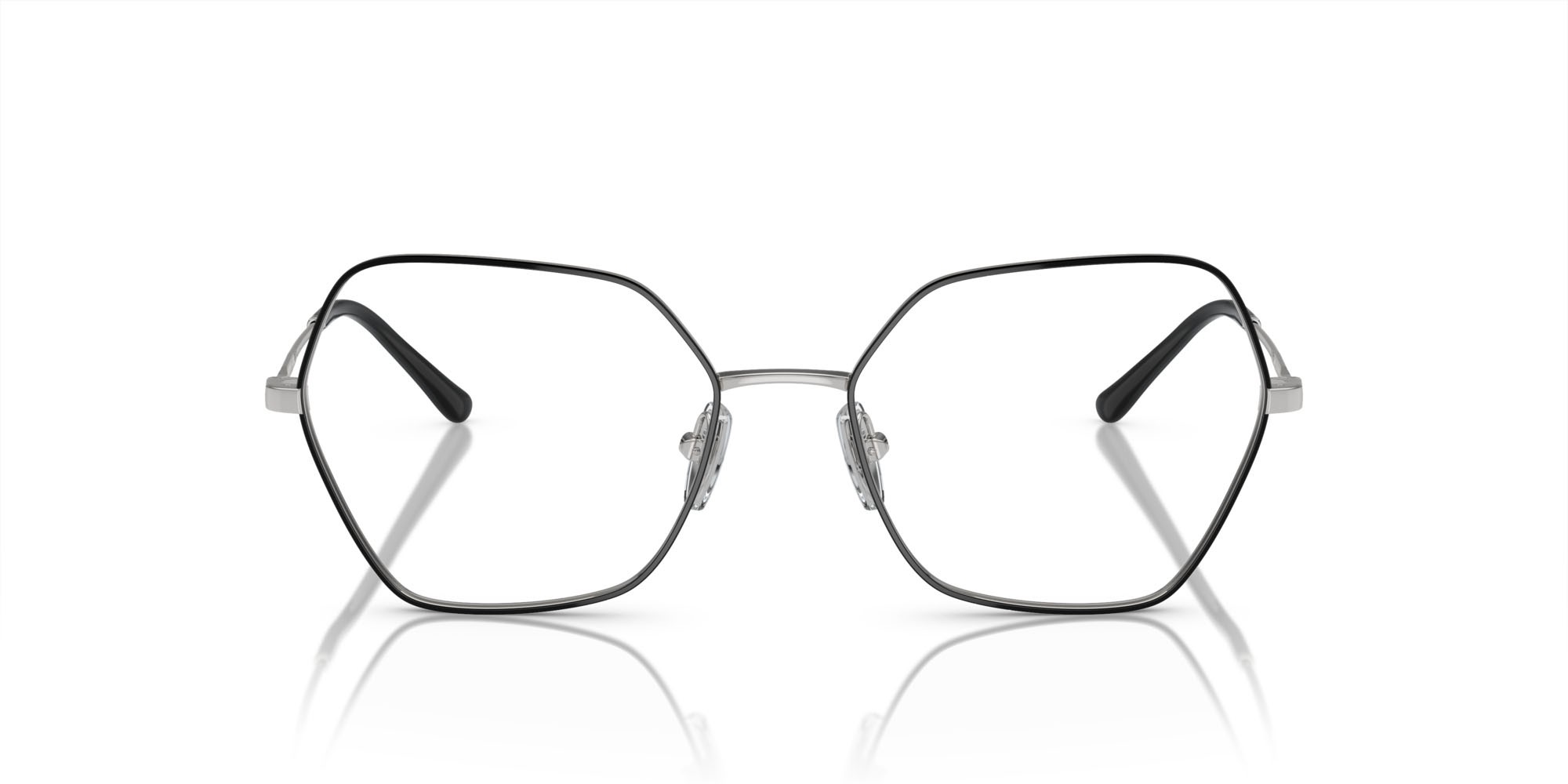 Occhiali da vista Vogue VO 4281 (323) colore top nero/argento forma irregolare lenti lente demo