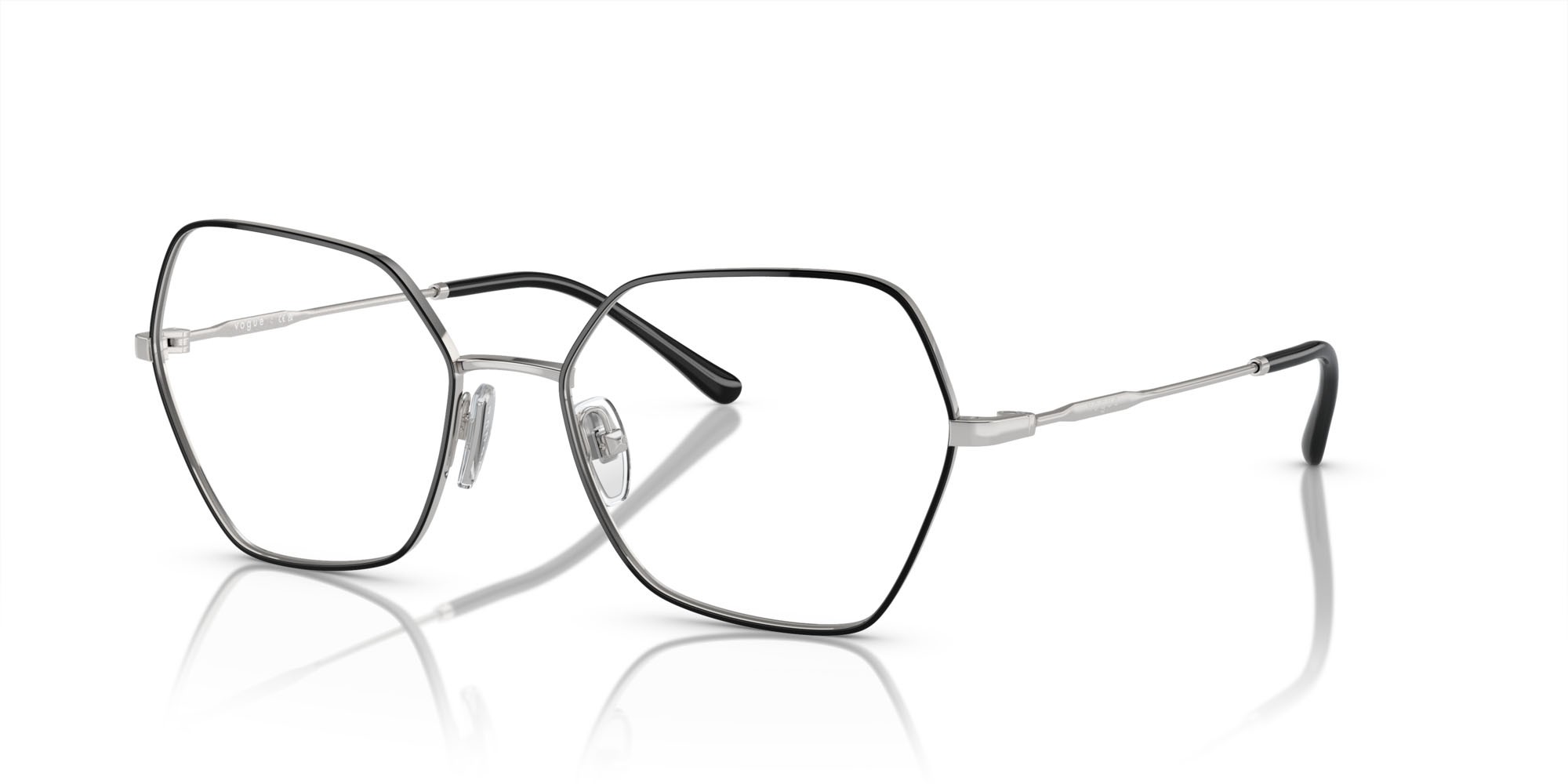 Occhiali da vista Vogue VO 4281 (323) colore top nero/argento forma irregolare lenti lente demo