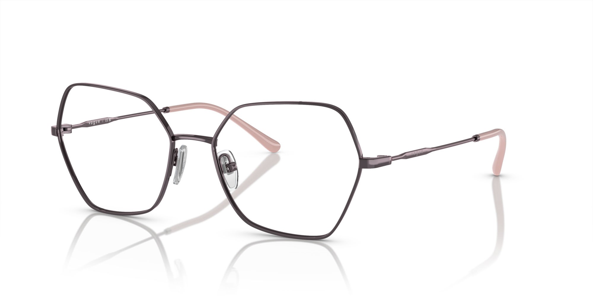 Eyeglasses Vogue VO 4281 (5149) color viola chiaro shape irregular lenses lente demo
