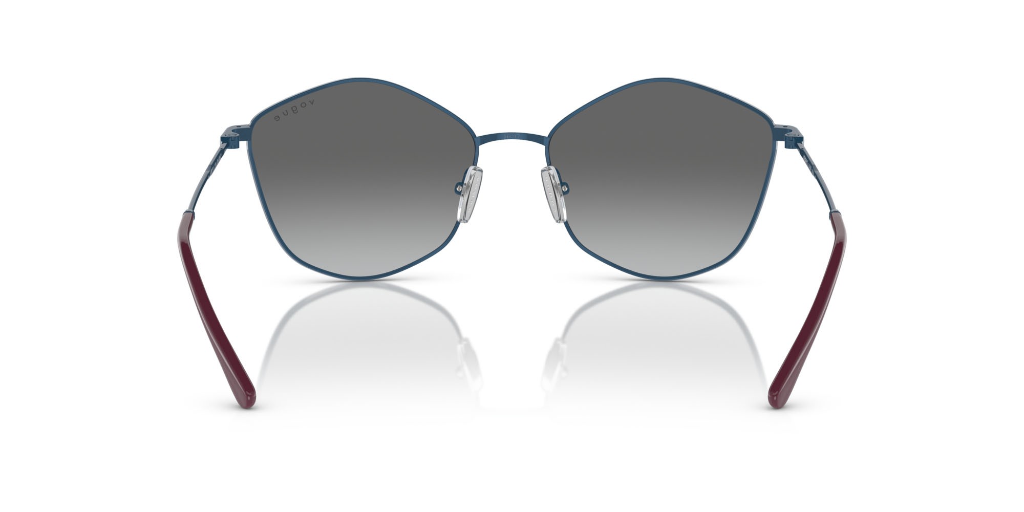 Sunglasses Vogue VO 4282S (510811) color blu shape irregular lenses sfumato grigio