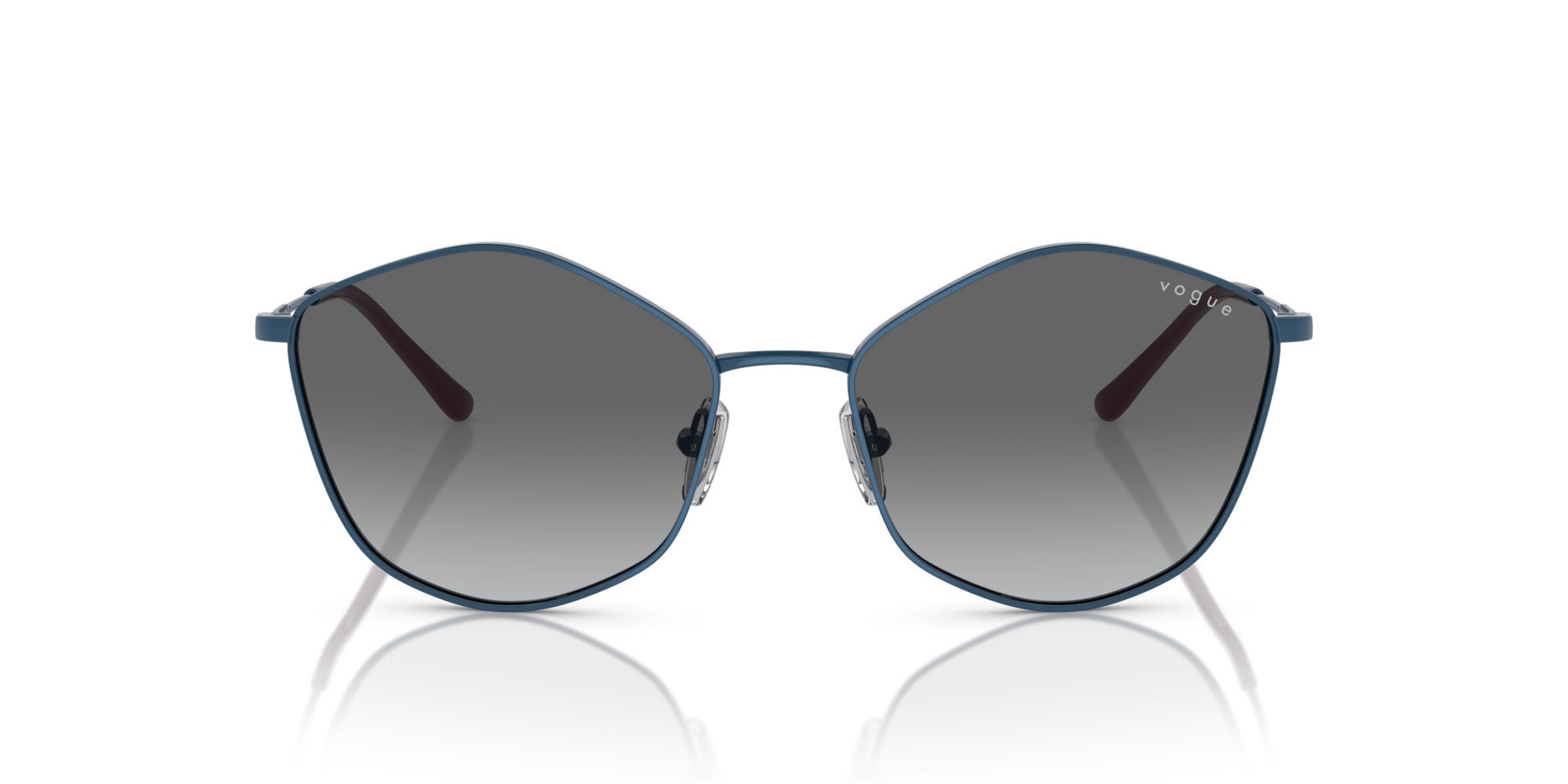 Sunglasses Vogue VO 4282S (510811) color blu shape irregular lenses sfumato grigio