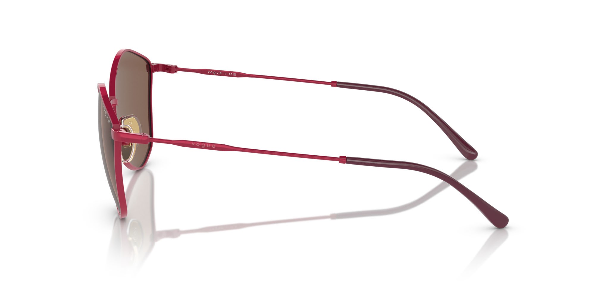 Sunglasses Vogue VO 4282S (514573) color fucsia shape irregular lenses marrone scuro