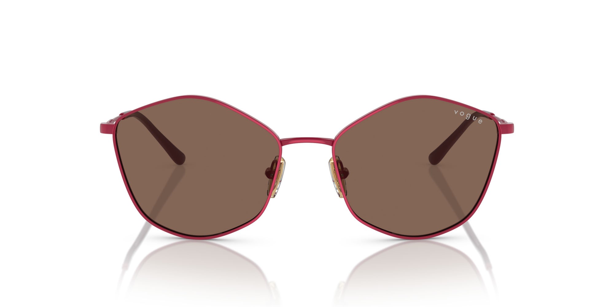 Sunglasses Vogue VO 4282S (514573) color fucsia shape irregular lenses marrone scuro