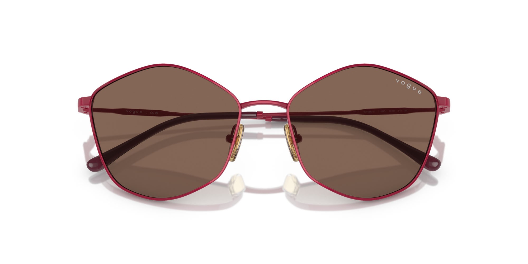 Sunglasses Vogue VO 4282S (514573) color fucsia shape irregular lenses marrone scuro