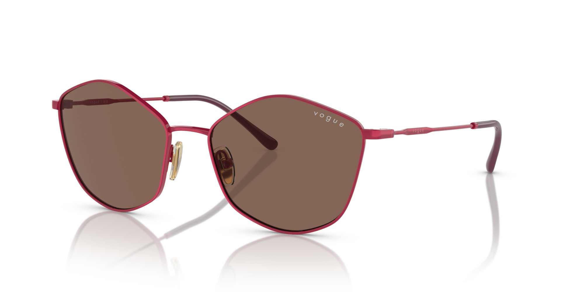Sunglasses Vogue VO 4282S (514573) color fucsia shape irregular lenses marrone scuro