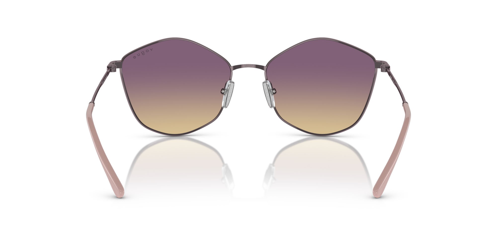 Occhiali da sole Vogue VO 4282S (514970) colore viola chiaro forma irregolare lenti giallo sfumato viola