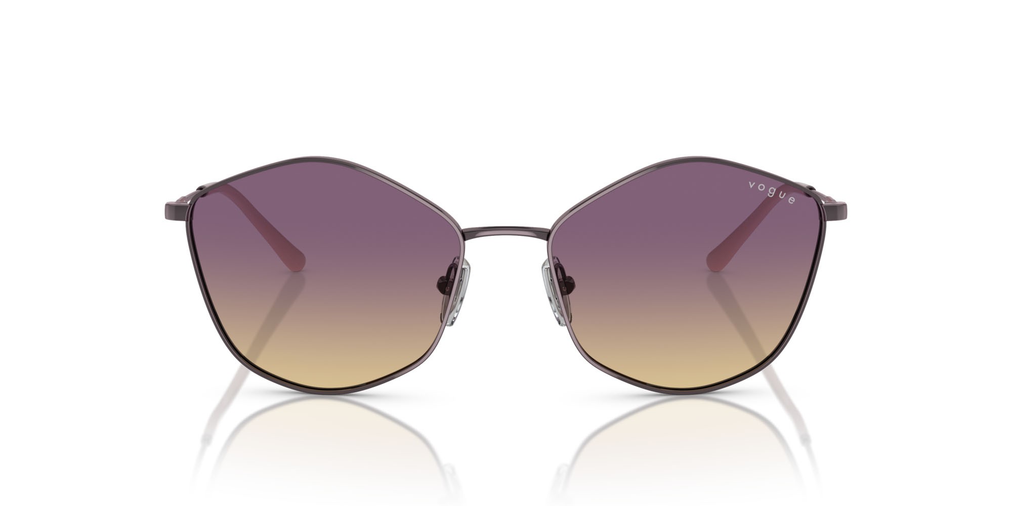 Occhiali da sole Vogue VO 4282S (514970) colore viola chiaro forma irregolare lenti giallo sfumato viola
