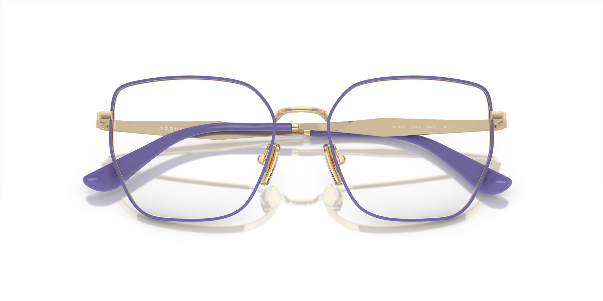 Eyeglasses Vogue VO 4283 (5184) color top wisteria/oro pallido shape irregular lenses lente demo