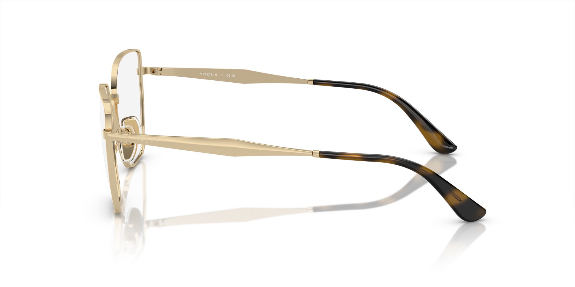 Eyeglasses Vogue VO 4283 (848) color oro pallido shape irregular lenses lente demo