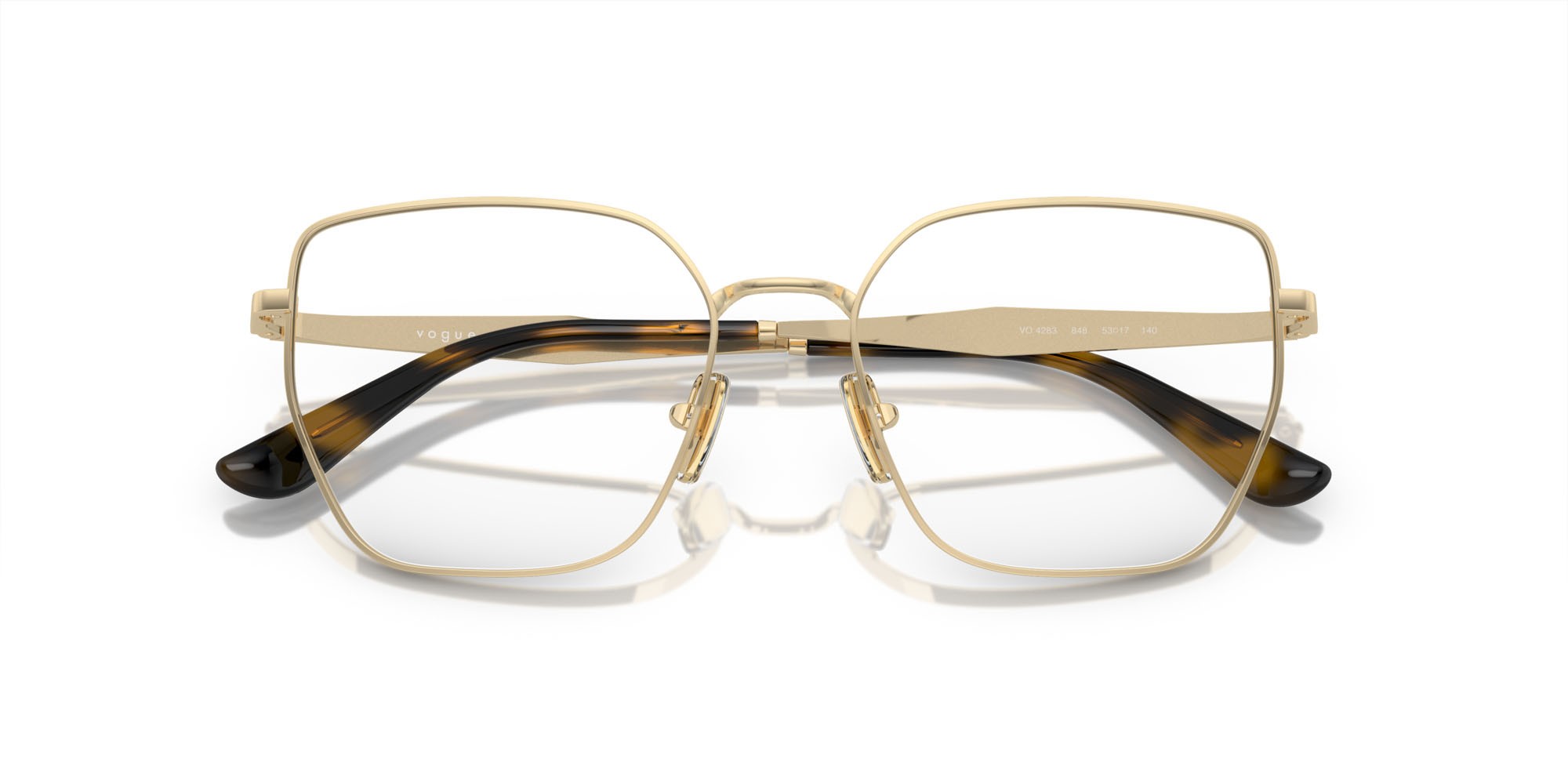 Eyeglasses Vogue VO 4283 (848) color oro pallido shape irregular lenses lente demo