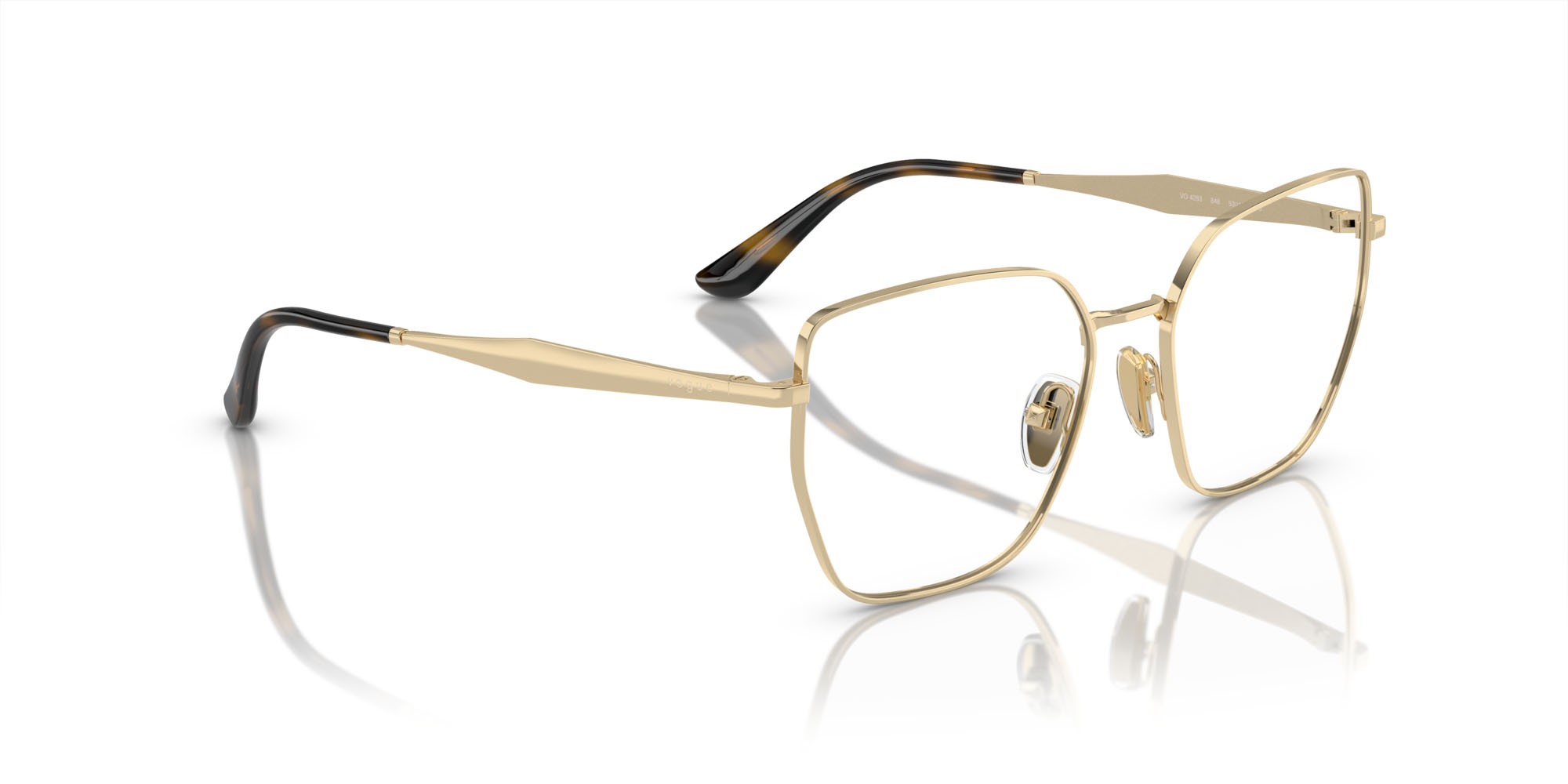 Eyeglasses Vogue VO 4283 (848) color oro pallido shape irregular lenses lente demo