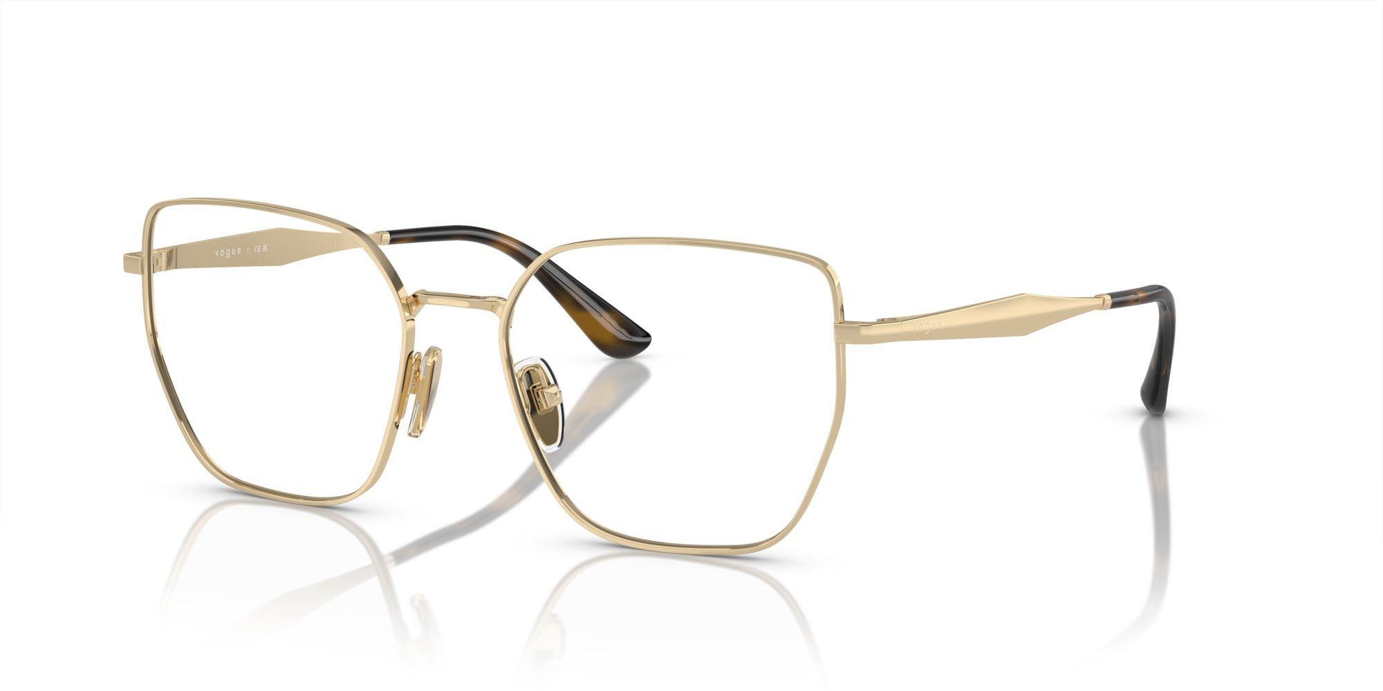 Eyeglasses Vogue VO 4283 (848) color oro pallido shape irregular lenses lente demo