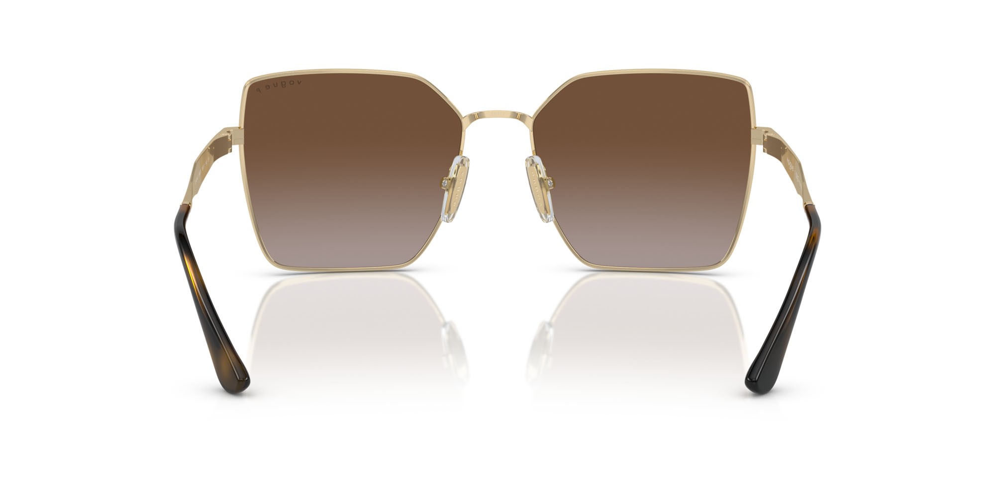 Occhiali da sole Vogue VO 4284S (848/T5) colore oro pallido forma quadrato lenti polarizzata marrone sfumato