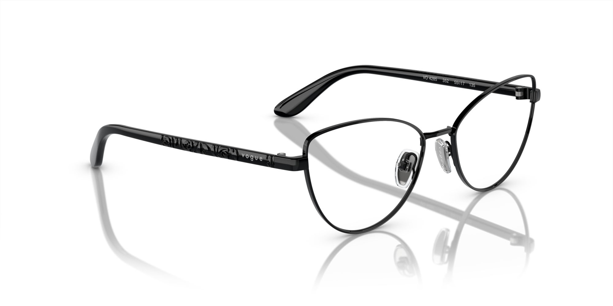 Brillen Vogue VO 4285 (352) farbe nero form cat-eye gläser lente demo