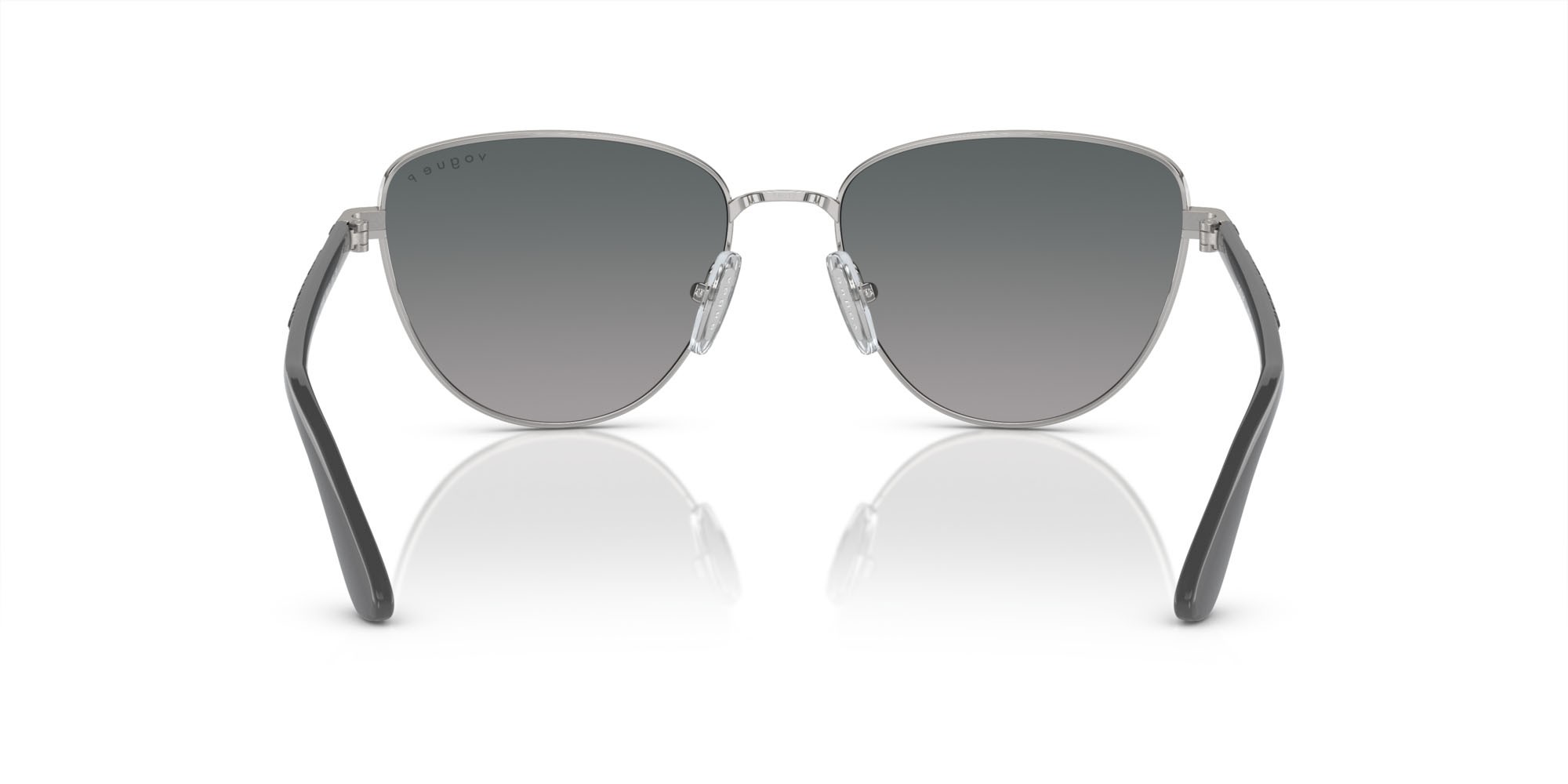 Occhiali da sole Vogue VO 4286S (323/8S) colore argento forma cat eye lenti polarizzata grigio sfumato blu