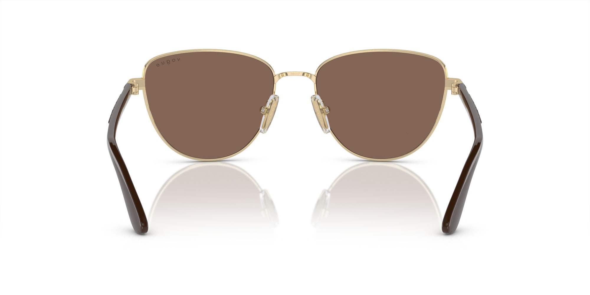 Sonnenbrillen Vogue VO 4286S (848/73) farbe oro pallido form cat-eye gläser marrone scuro