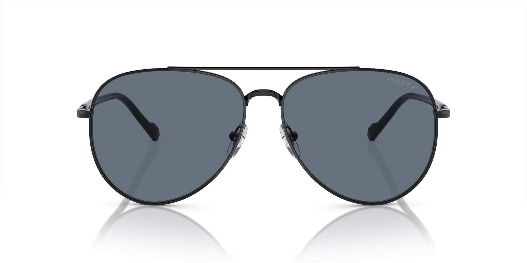 Sunglasses Vogue VO 4290S (352/4Y) color nero shape aviator lenses blu polarizzata