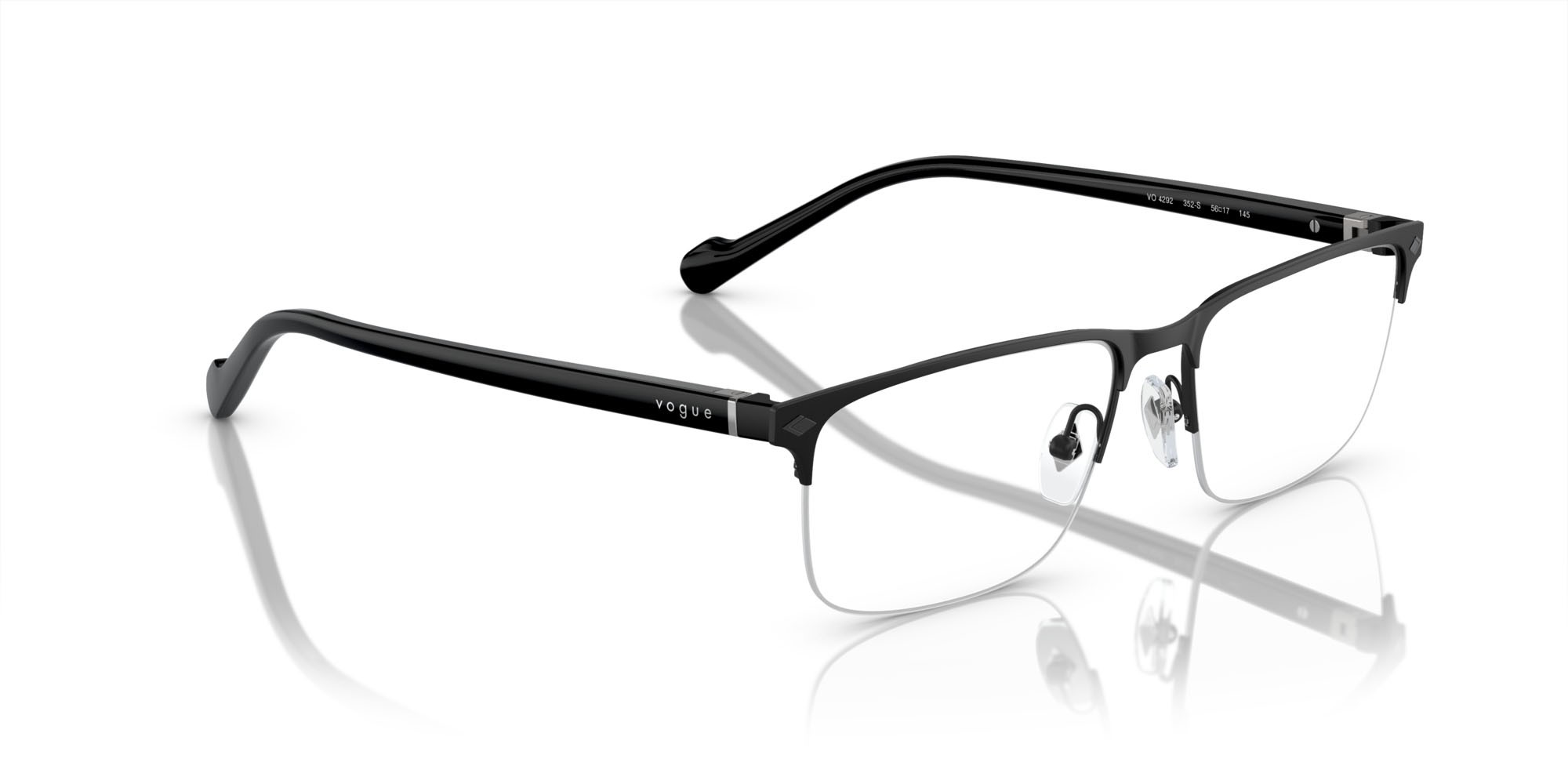 Eyeglasses Vogue VO 4292 (352S) color nero shape rectangle lenses lente demo