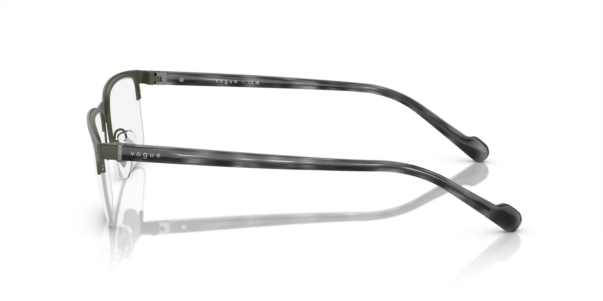 Occhiali da vista Vogue VO 4292 (5188S) colore verde scuro opaco forma rettangolare lenti lente demo