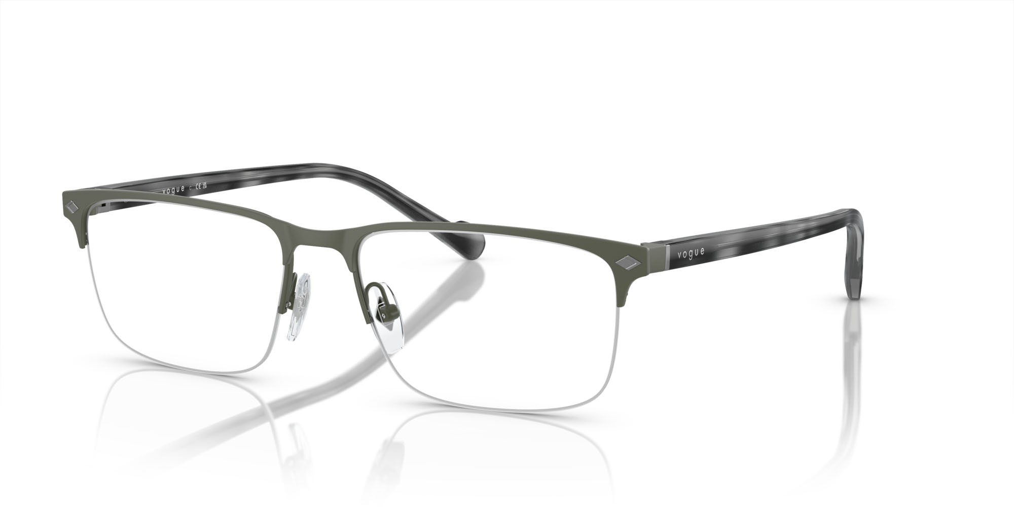 Occhiali da vista Vogue VO 4292 (5188S) colore verde scuro opaco forma rettangolare lenti lente demo