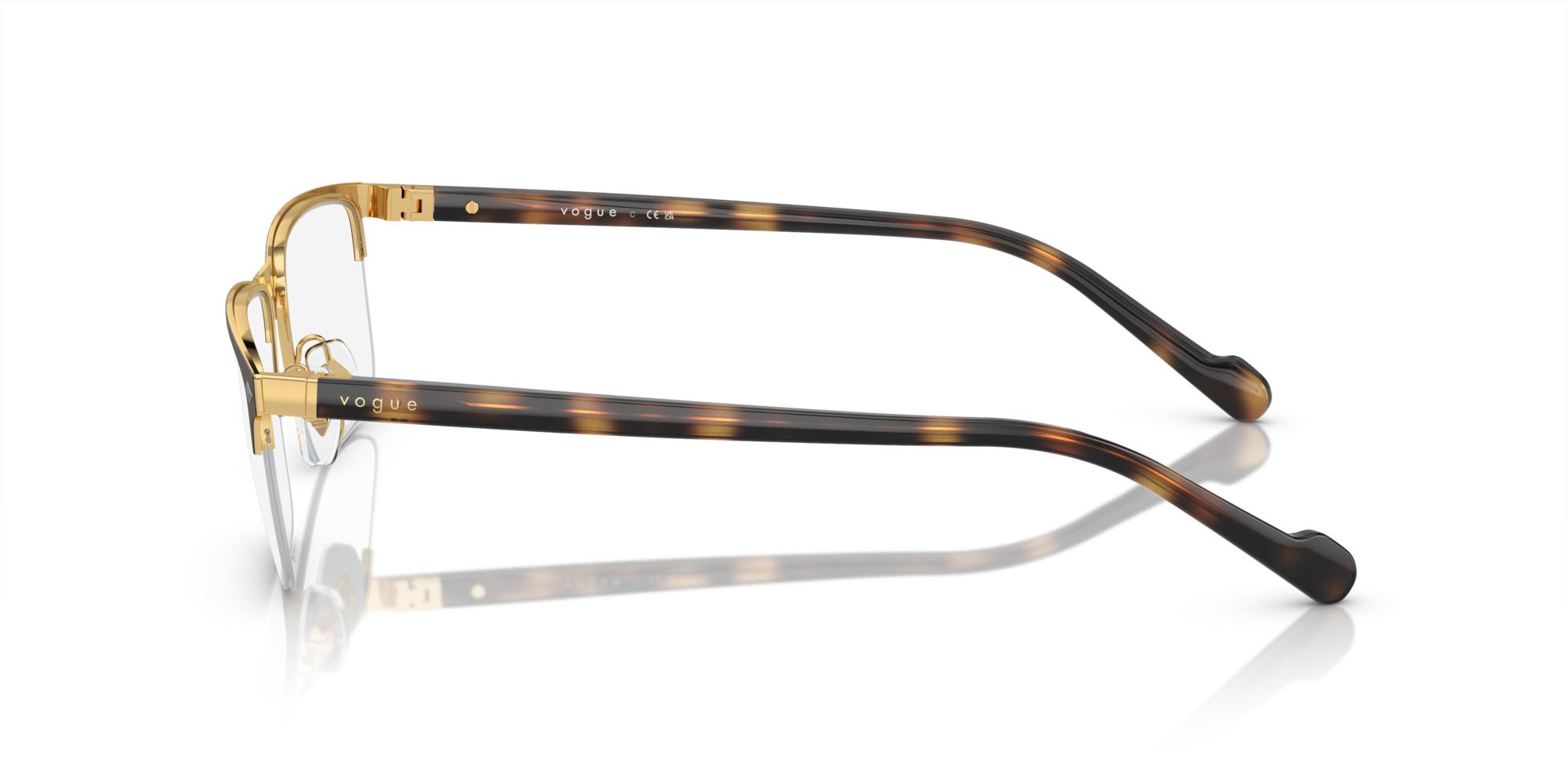 Occhiali da vista Vogue VO 4292 (5190S) colore top marrone opaco/oro forma rettangolare lenti lente demo