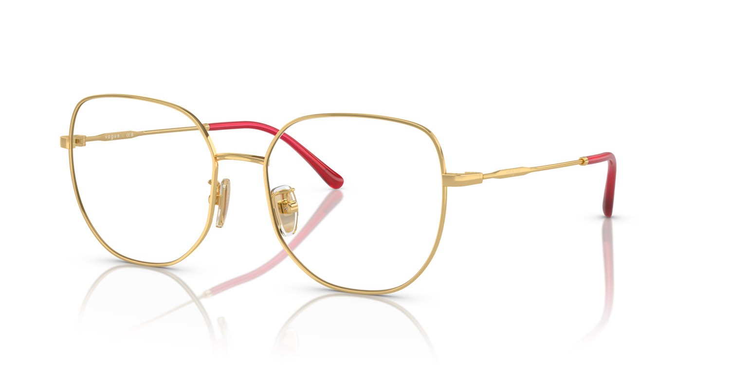 Occhiali da vista Vogue VO 4296D (280) colore oro forma irregolare lenti lente demo