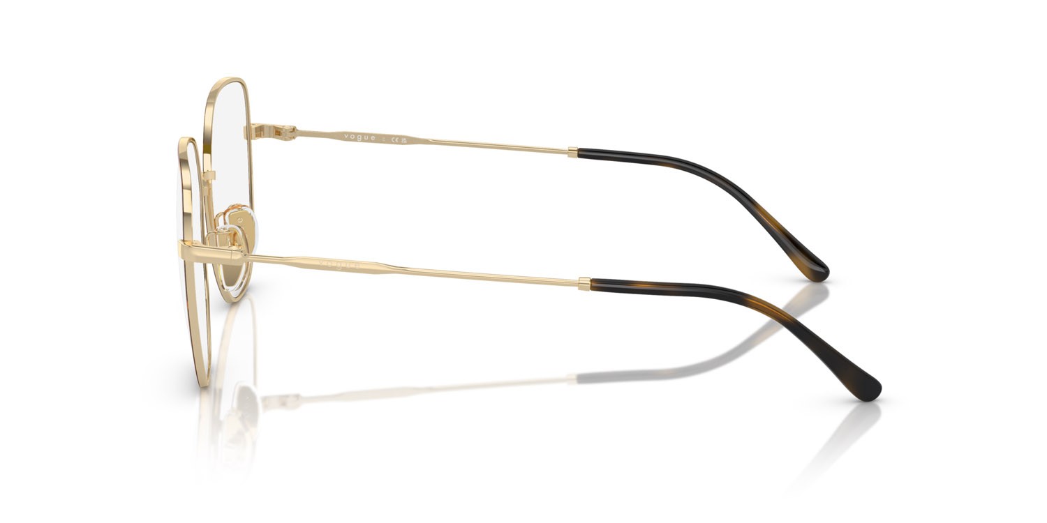 Eyeglasses Vogue VO 4296D (5078) color top havana/oro pallido shape irregular lenses lente demo