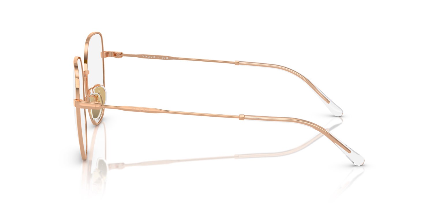Eyeglasses Vogue VO 4296D (5152) color oro rose shape irregular lenses lente demo