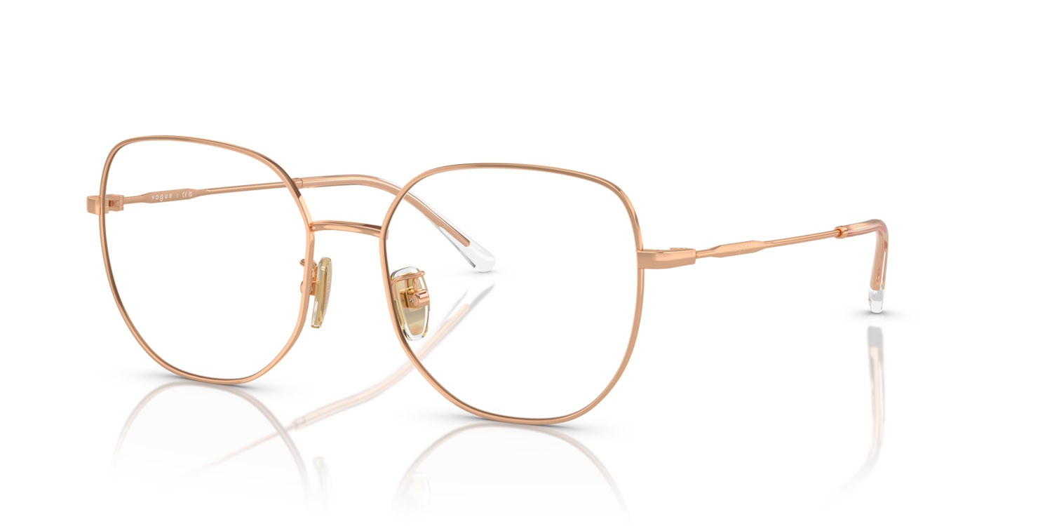 Eyeglasses Vogue VO 4296D (5152) color oro rose shape irregular lenses lente demo