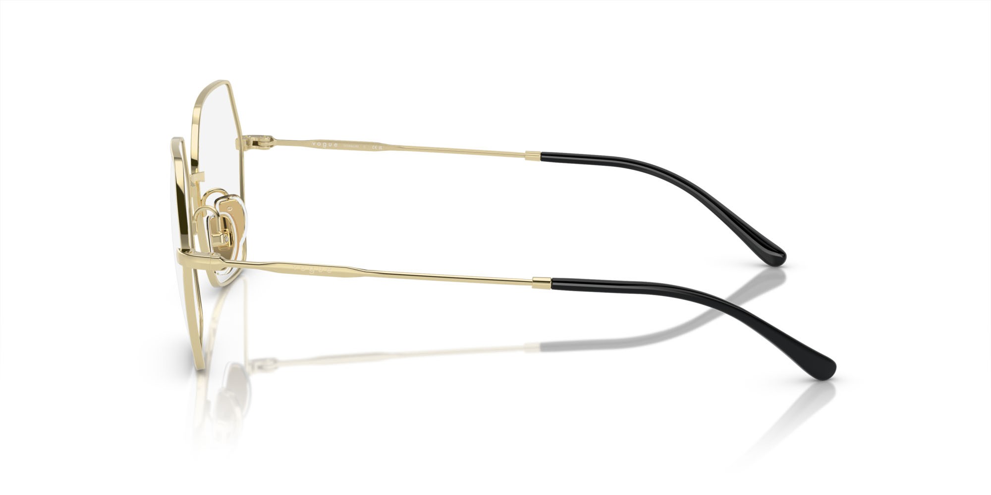 Eyeglasses Vogue VO 4297T (5191) color oro chiaro shape irregular lenses lente demo