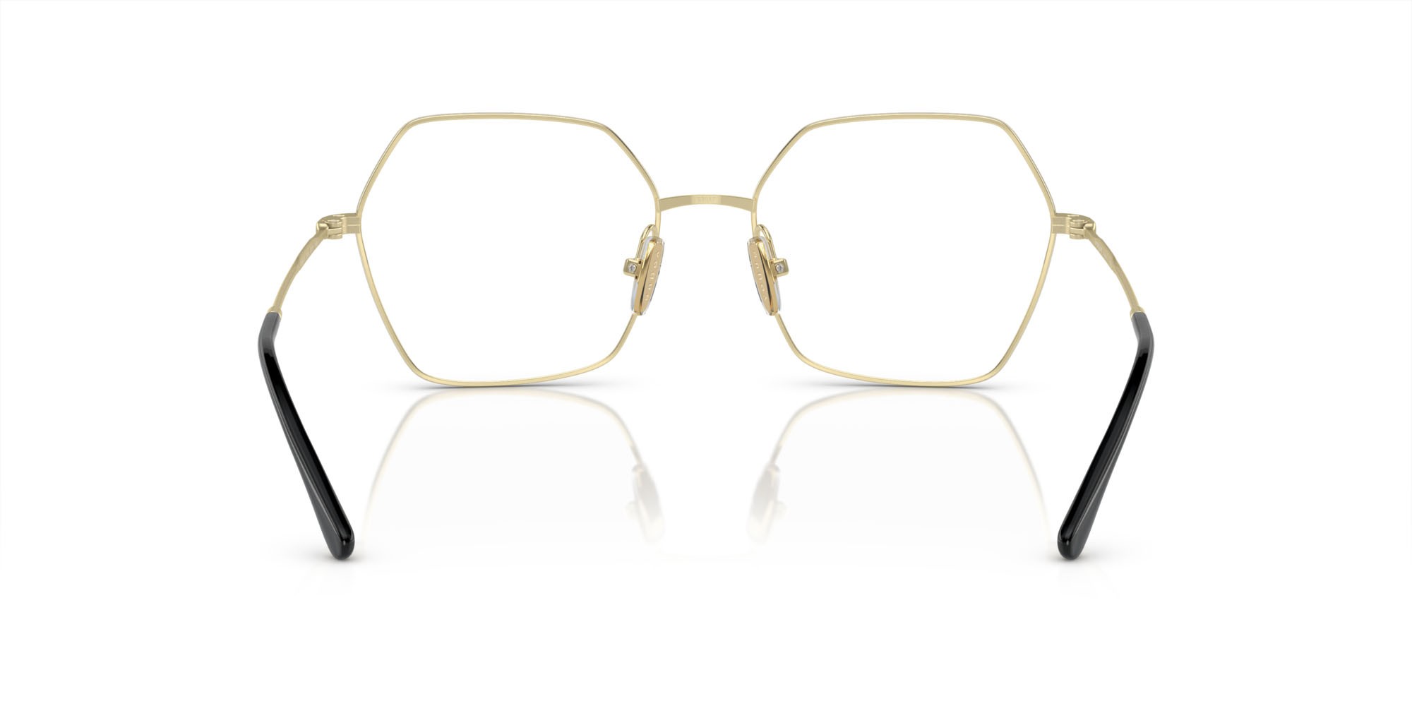 Eyeglasses Vogue VO 4297T (5195) color top nero/oro chiaro shape irregular lenses lente demo