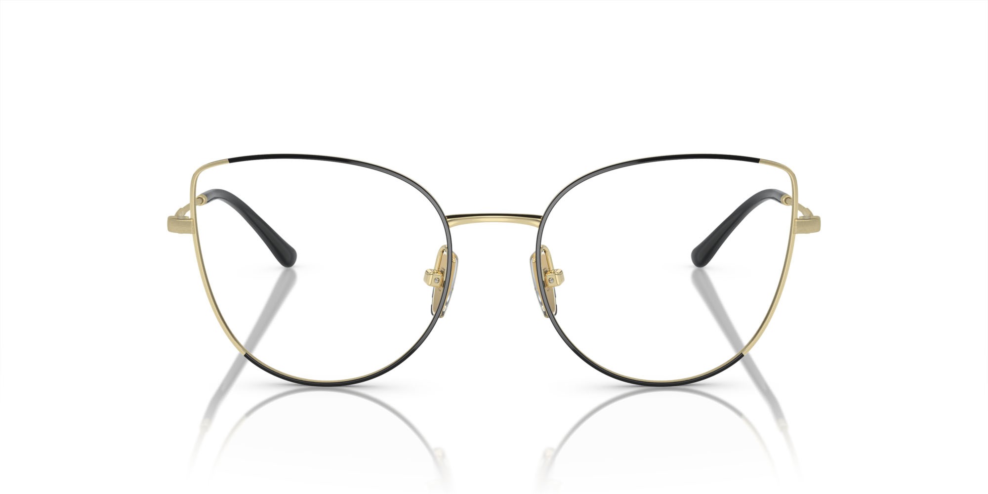 Eyeglasses Vogue VO 4298T (5195) color top nero/oro chiaro shape cat eye lenses lente demo